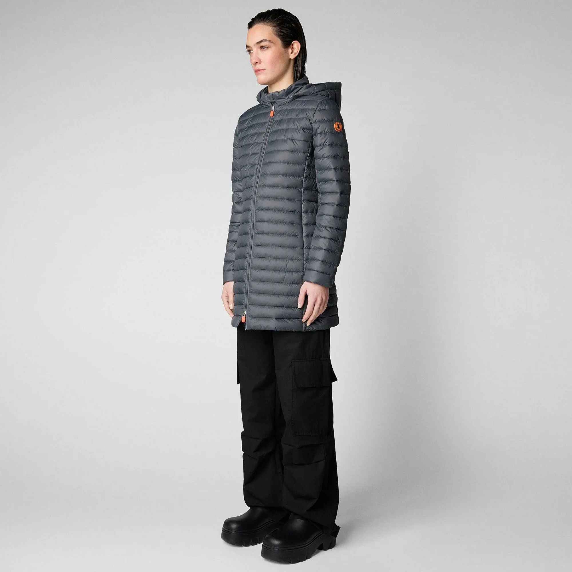 Kvinner Save The Duck Woman'S Animal Free Puffer Bryanna In Storm Grey