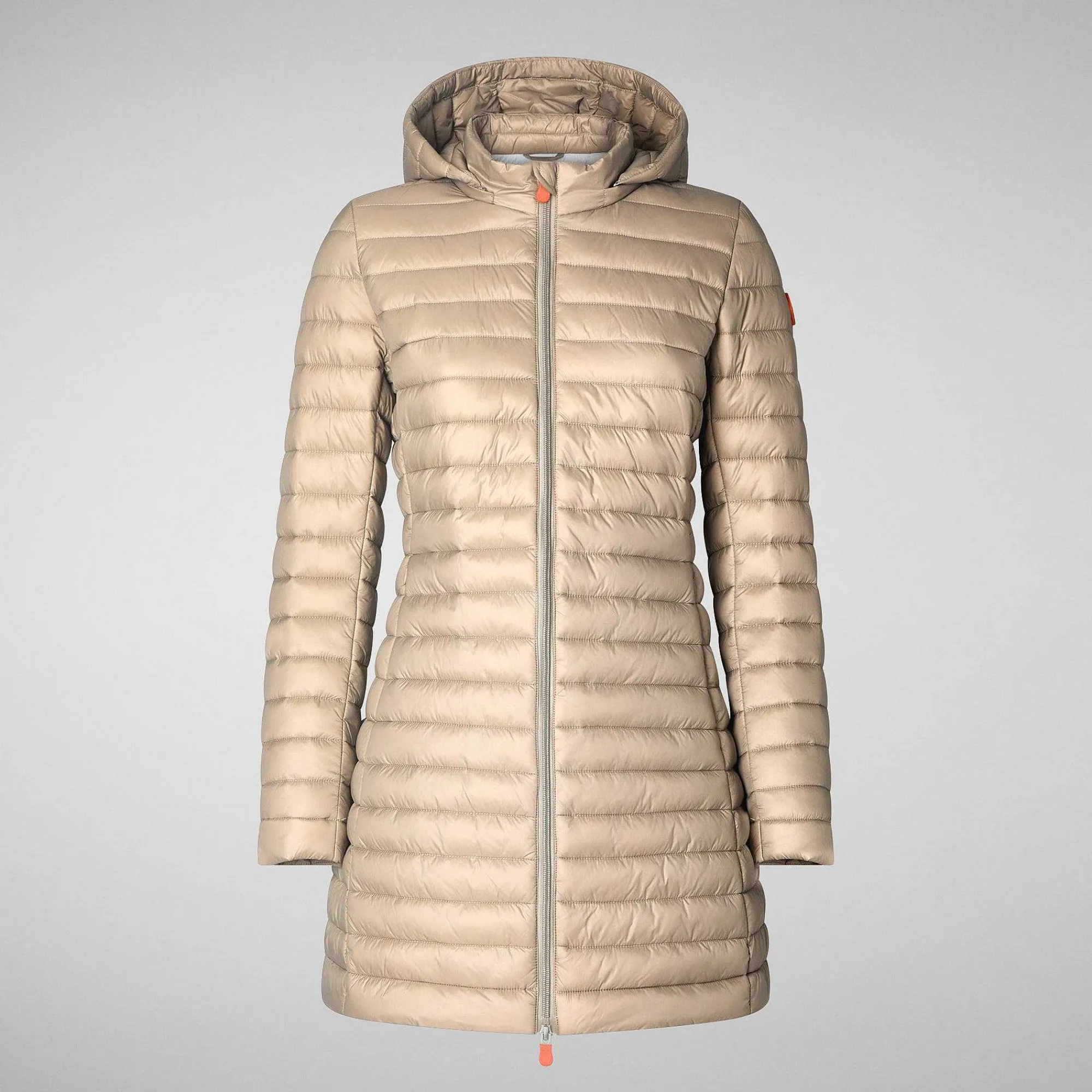 Kvinner Save The Duck Woman'S Animal Free Puffer Bryanna In Dune Beige