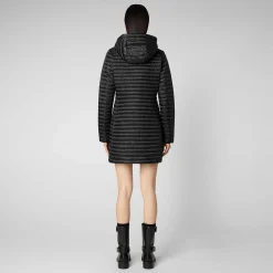 Kvinner Save The Duck Woman'S Animal Free Puffer Megs I Svart
