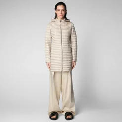 Kvinner Save The Duck Woman'S Animal Free Puffer Megs I Sandbeige