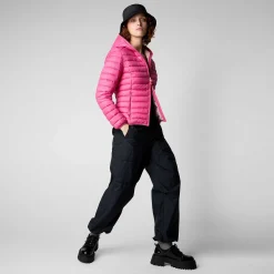 Kvinner Save The Duck Woman'S Animal Free Puffer Jacket Daisy In Gem Pink