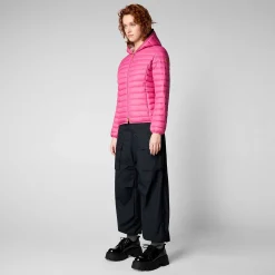 Kvinner Save The Duck Woman'S Animal Free Puffer Jacket Daisy In Gem Pink