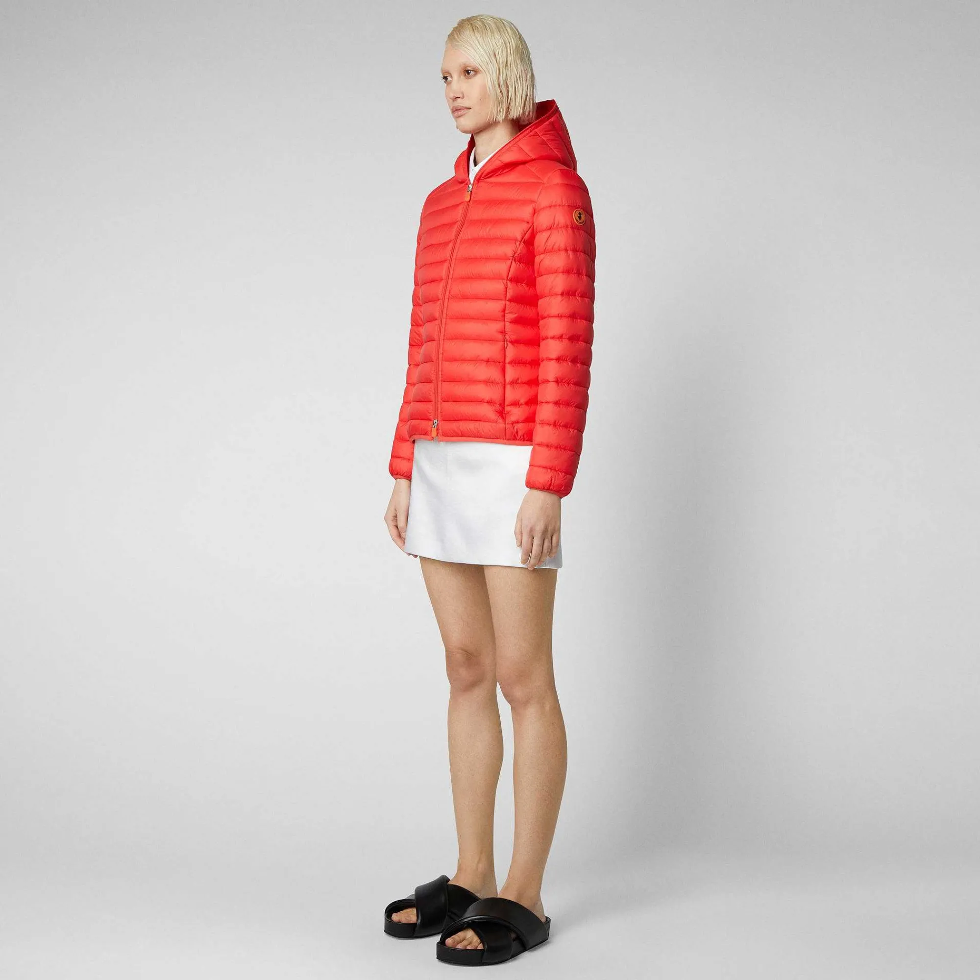 Kvinner Save The Duck Woman'S Animal Free Puffer Jacket Daisy In Jack Red